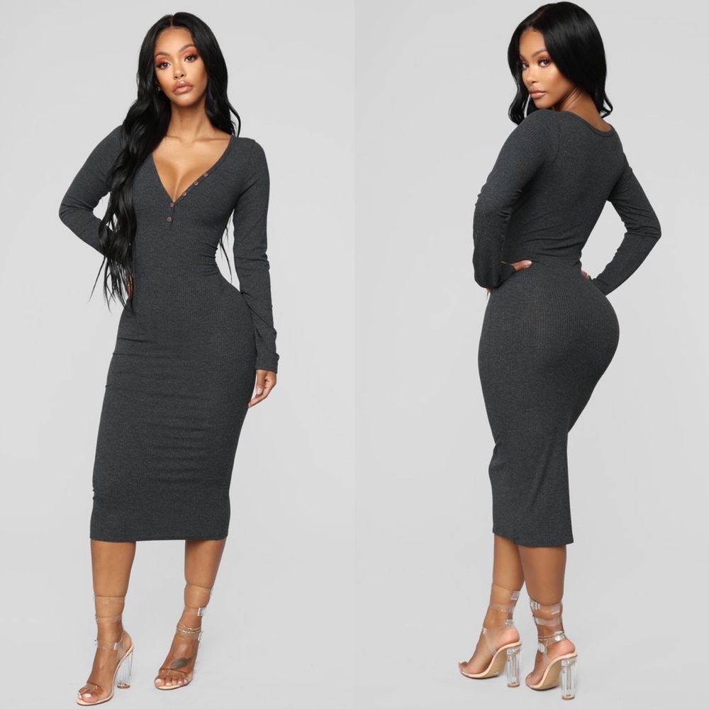 Ribbed mini dress